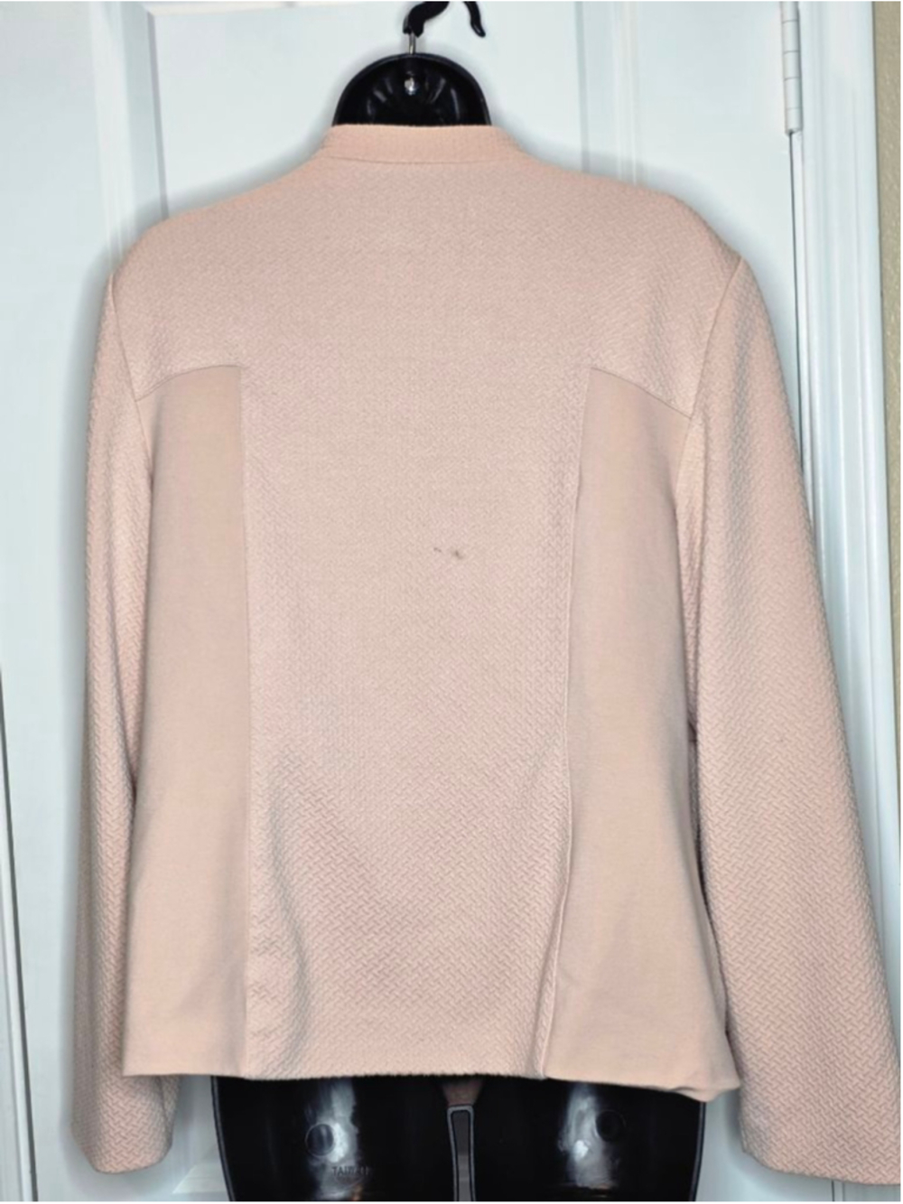 Chico's Pink Quilted Full Zip Blazer Jacket Women's Size 12 - Picture 3 of 6